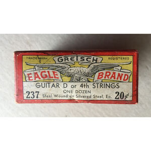 Vintage 1930's Gretsch Eagle Brand Guitar String Box with the number 237